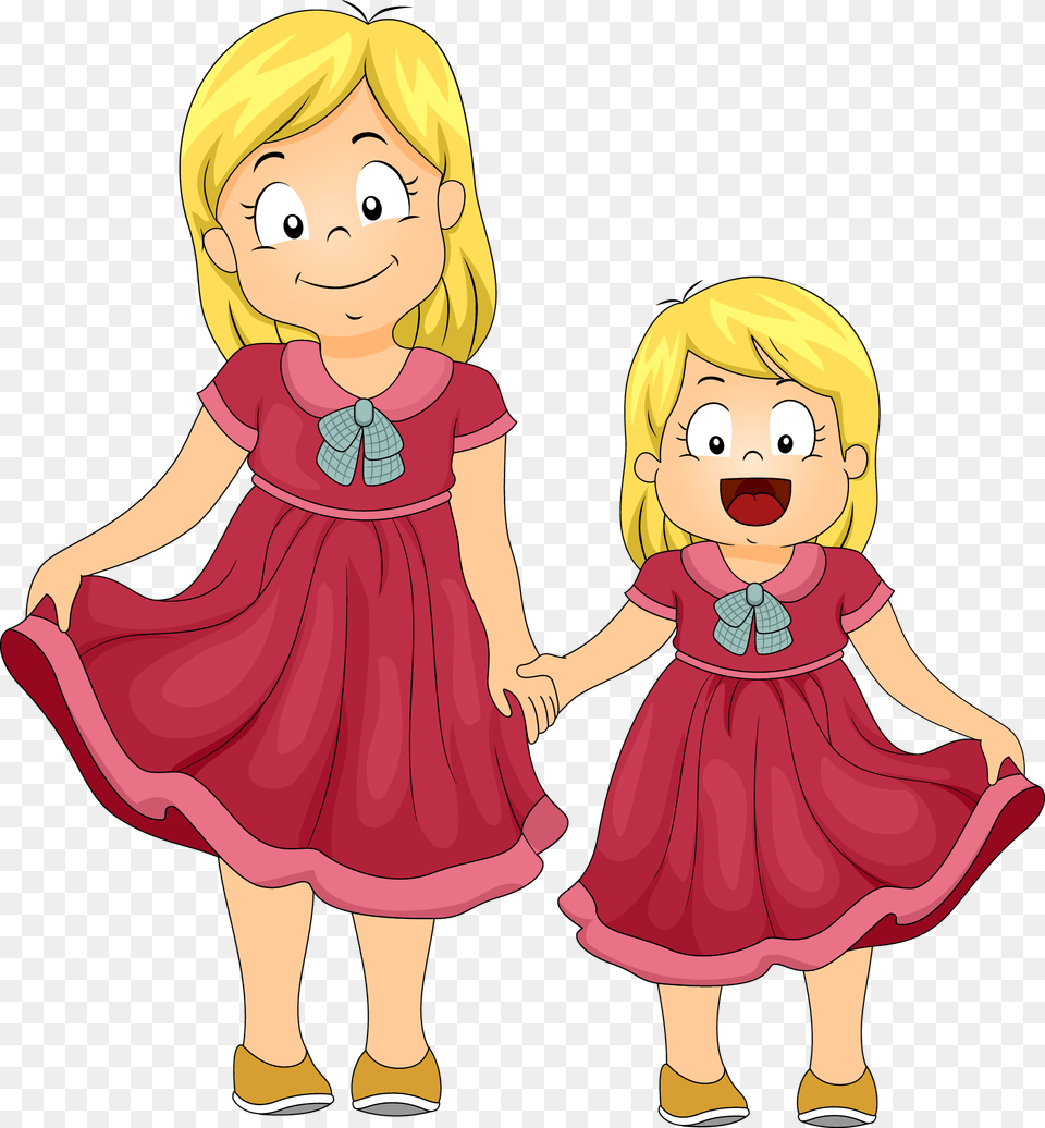 Sister Clipart Clipart Inspiring Design Ideas, Baby, Person, Publication, Footwear Free Png