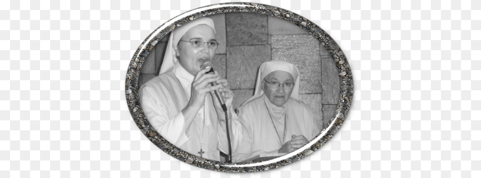 Sister Felicina With Sister Auxiliadora Religion, Photography, Electrical Device, Microphone, Male Free Png