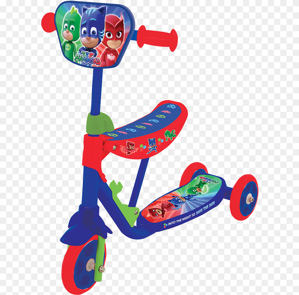 Sit N Pj Mask Scooter, Vehicle, Transportation, Person, Baby Png Image