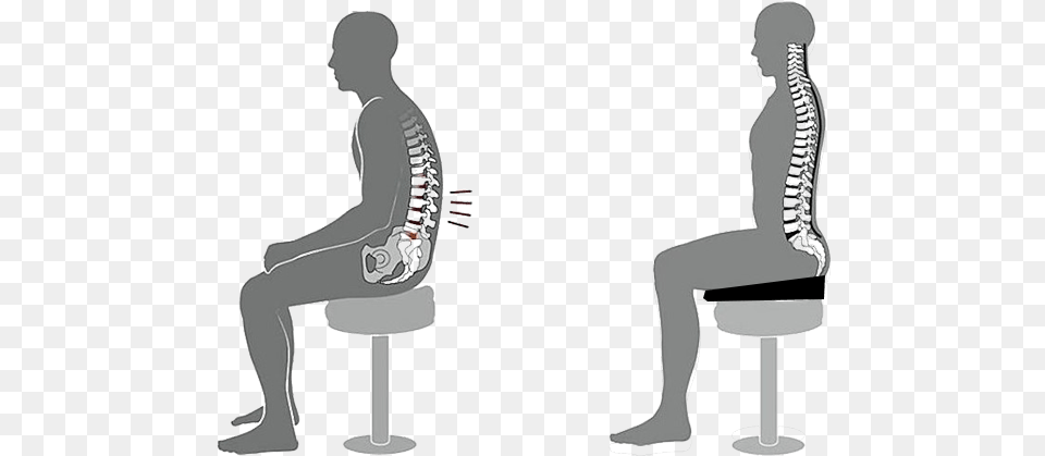 Sit On A Wedge Especially When You Have No Back Support Spine In Sitting Position, Adult, Male, Man, Person Png
