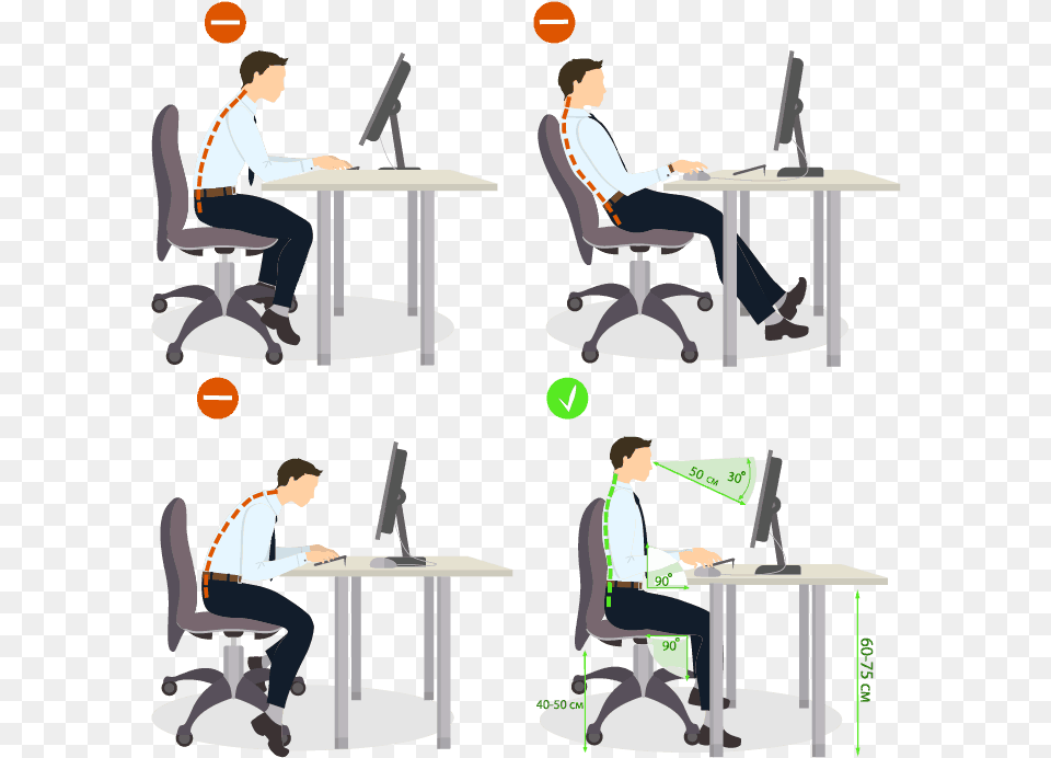 Sit Properly At Desk, Table, Furniture, Person, Man Free Png Download