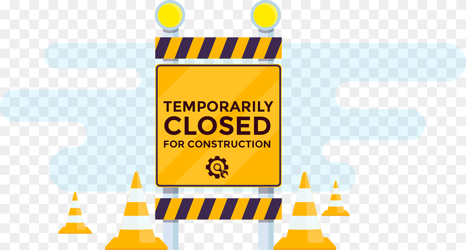 Site Is Temporarily Closed For Construction Temporarily Closed For Construction, Fence, Sign, Symbol Free Png Download