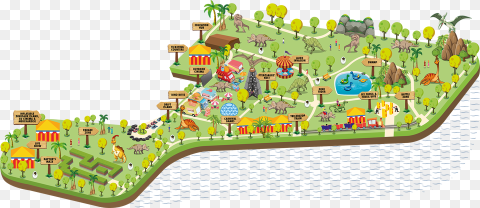 Sitemap Dinosaur Kingdom Puteri Harbour, Neighborhood, Outdoors, Person Free Transparent Png