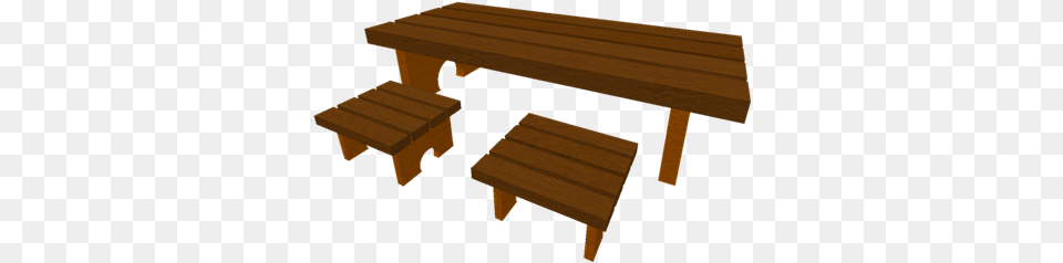 Sittable Wooden Picnic Table Roblox Bench, Plywood, Wood, Furniture, Coffee Table Png Image