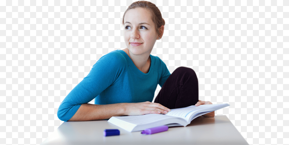 Sitting, Person, Reading, Adult, Female Free Png Download