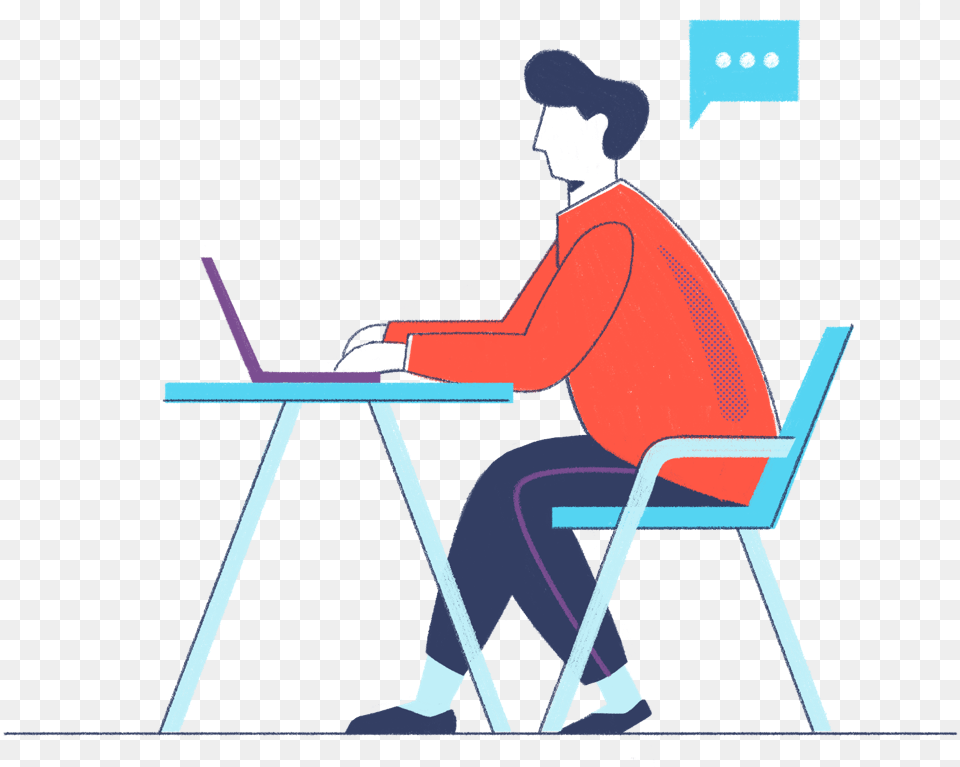 Sitting, Person, Face, Head, Desk Png