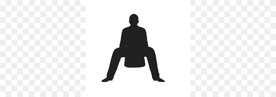 Sitting Person, Silhouette, Adult, Male Png Image