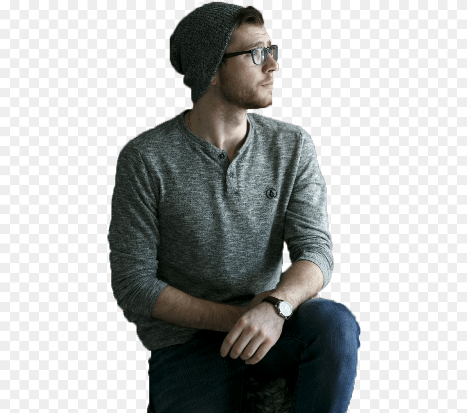 Sitting, Adult, Sweater, Person, Man Png