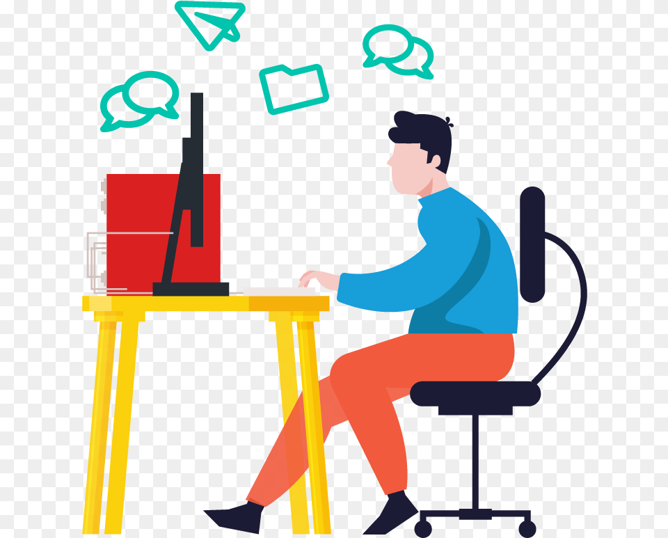 Sitting, Person, Desk, Furniture, Table Free Transparent Png