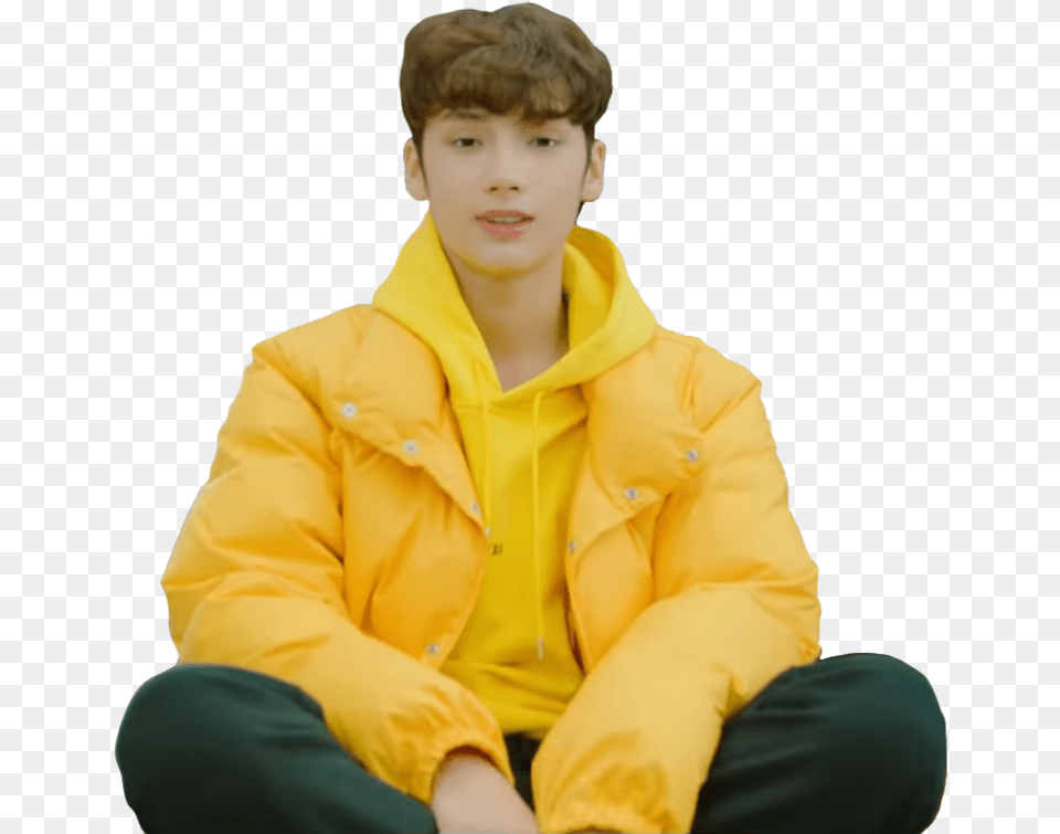 Sitting, Clothing, Coat, Boy, Child Free Png Download