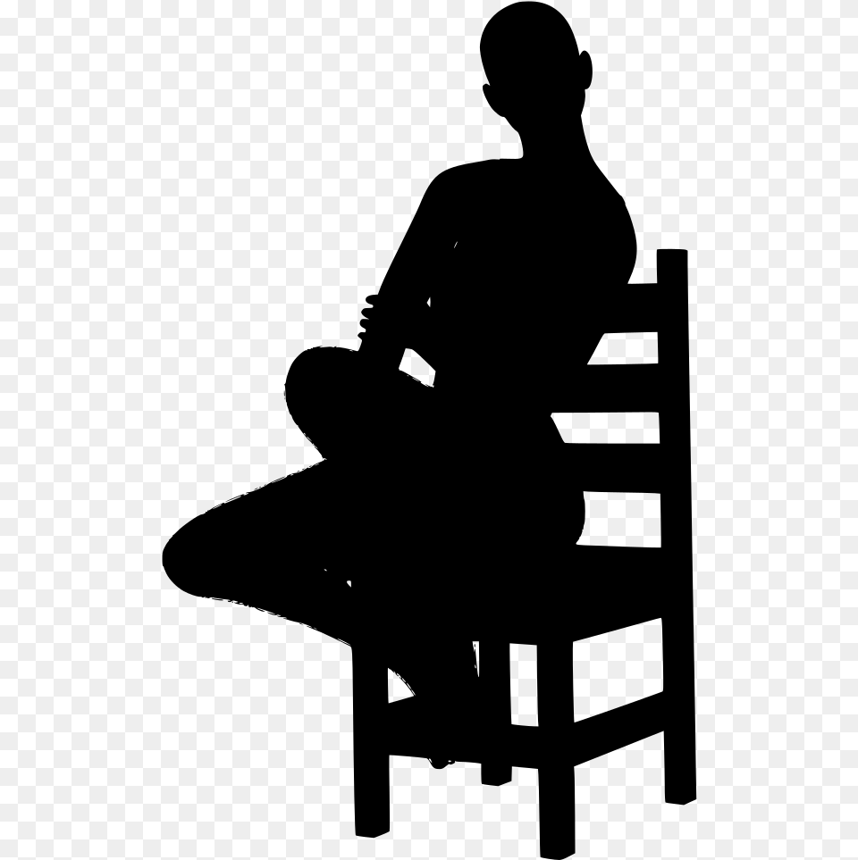 Sitting, Gray Free Png Download