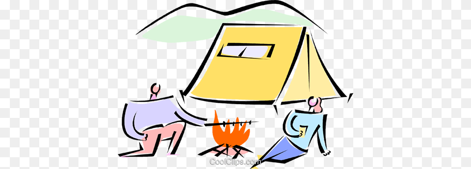 Sitting Around The Campfire Royalty Vector Clip Art, Camping, Outdoors, Tent, Leisure Activities Png Image