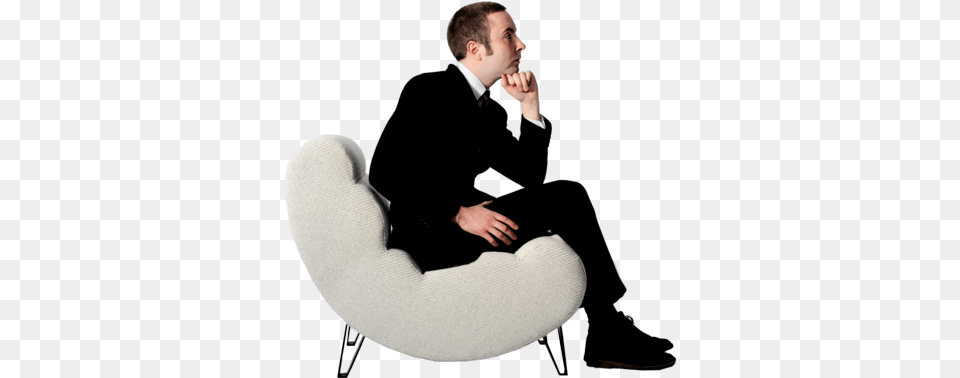 Sitting Businessman Person Sitting In Chair, Hand, Body Part, Suit, Clothing Free Png
