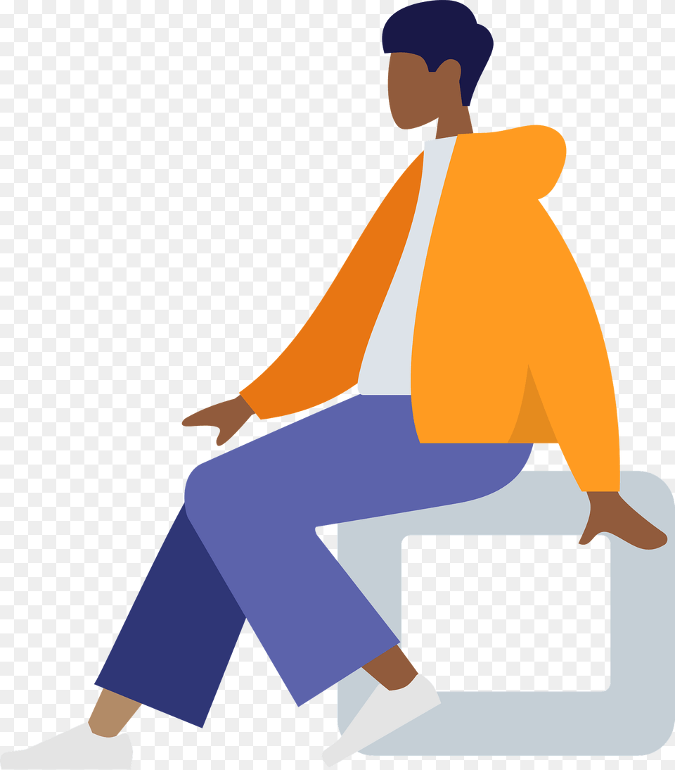 Sitting Clipart, Clothing, Pants, Person, Walking Free Png