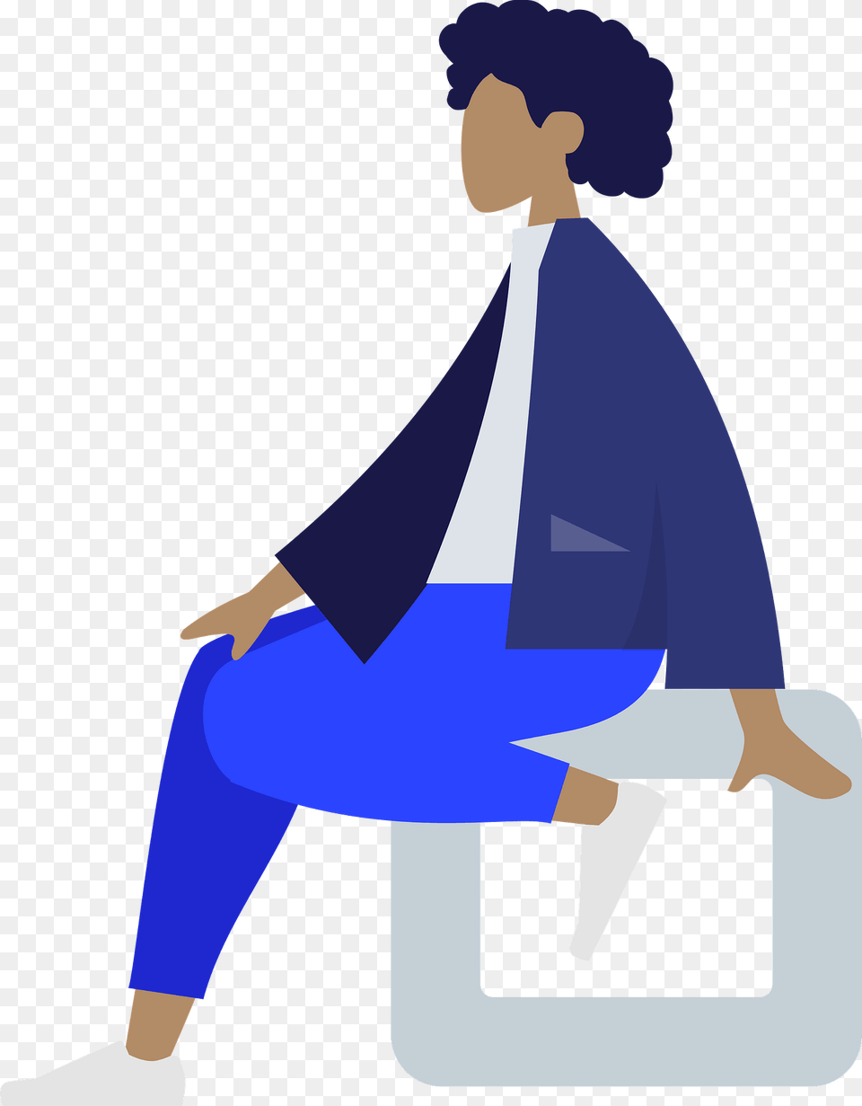 Sitting Clipart, Clothing, Pants, Person, Coat Free Png Download