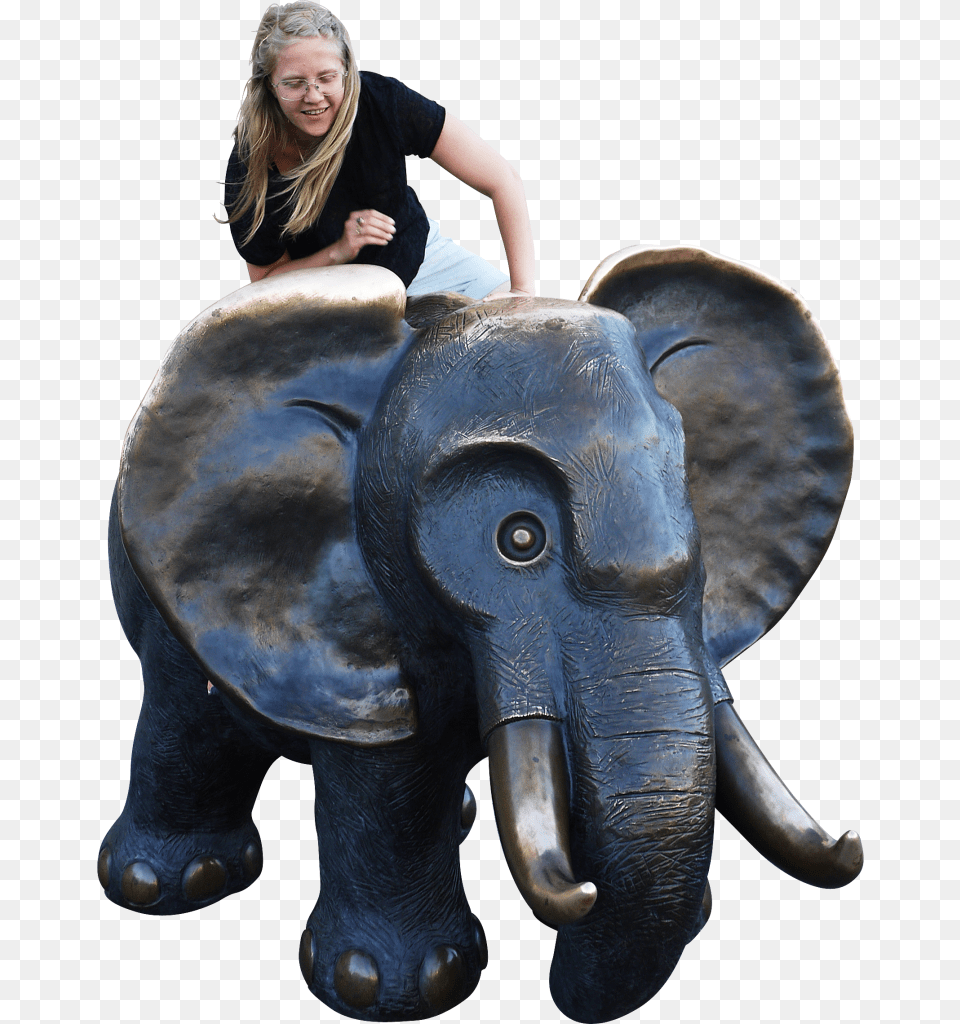 Sitting Elephant Image Sculpture, Adult, Female, Person, Woman Free Png