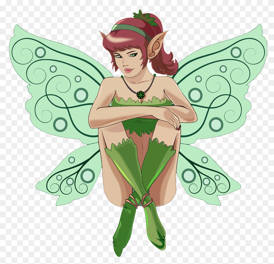 Sitting Elf Fairy Clipart, Woman, Adult, Person, Female Free Png Download