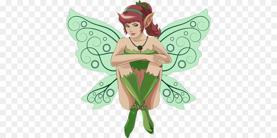 Sitting Fairy, Plant, Leaf, Adult, Person Free Png Download