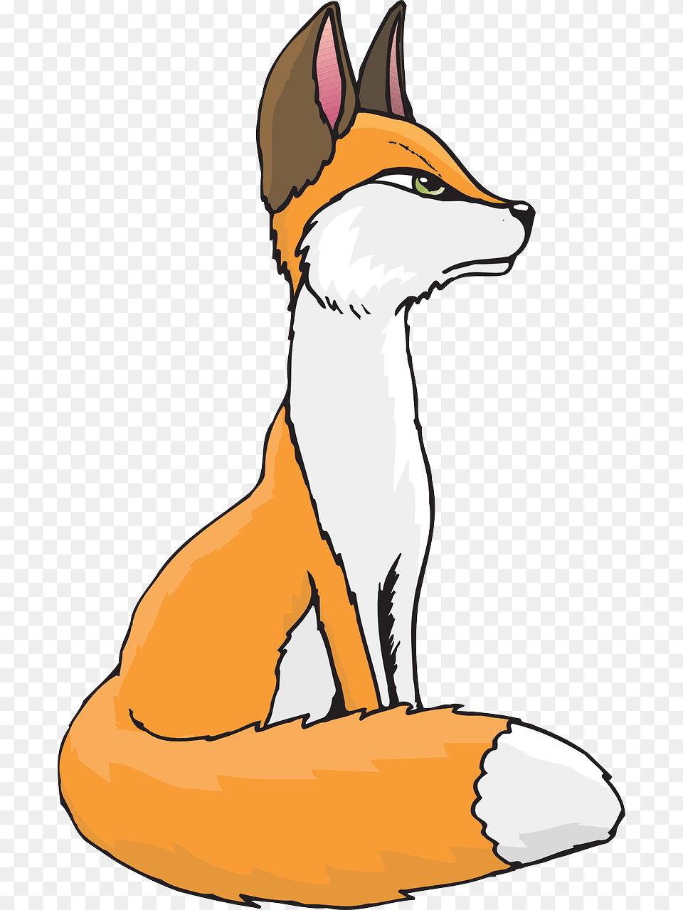 Sitting Fox Clipart, Animal, Canine, Mammal, Red Fox Png