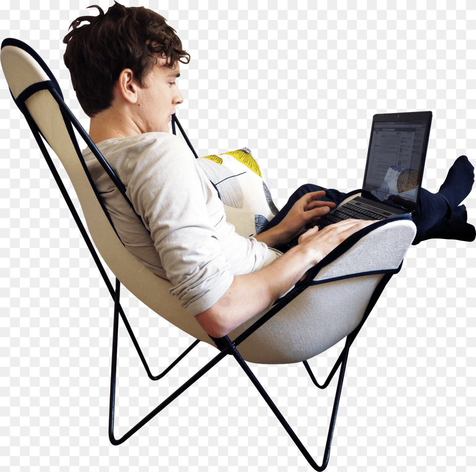 Sitting Laptop, Computer, Pc, Electronics Png Image