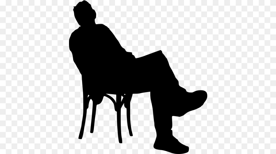 Sitting In Chair Silhouette, Person, Reading, Footwear, Shoe Png
