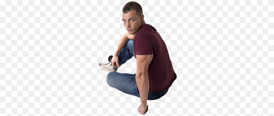 Sitting Man, Stretch, Person, Shoe, Male Png Image