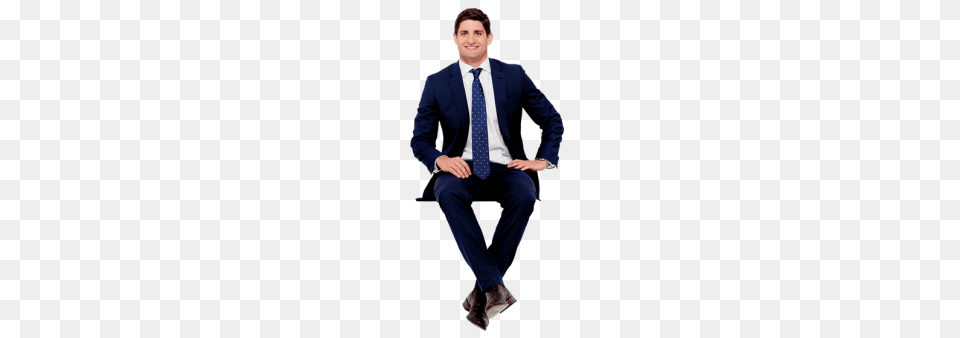 Sitting Man, Accessories, Suit, Pants, Tie Free Png Download