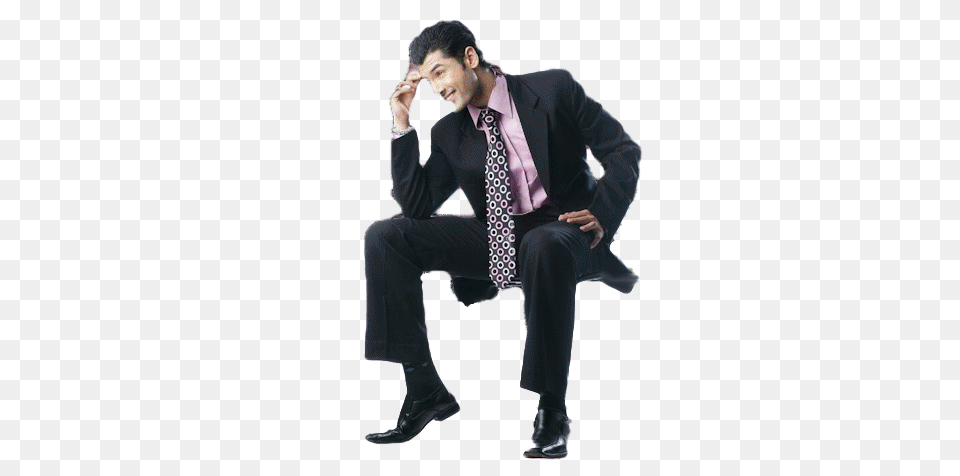 Sitting Man, Accessories, Suit, Tie, Formal Wear Free Png Download