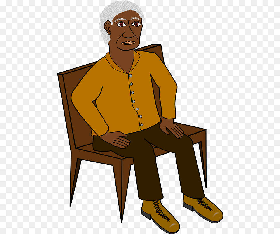 Sitting Man Clipart Man Sitting On Chair Clipart, Adult, Person, Male, Head Free Png Download