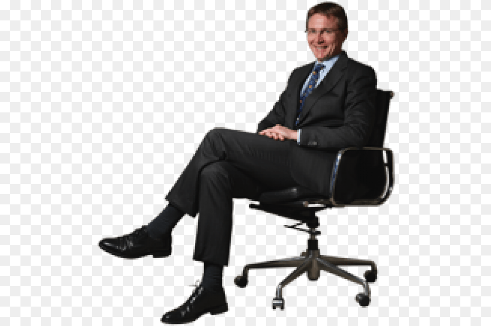 Sitting Man Man Sitting On Chair, Accessories, Suit, Person, Tie Free Png Download