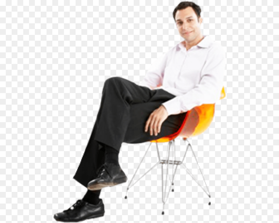 Sitting Man Sitting In Chair, Person, Shoe, Male, Footwear Free Png Download