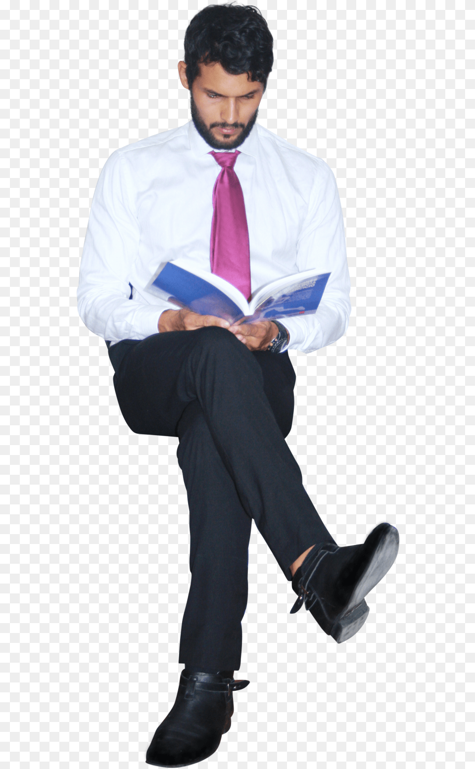 Sitting Office People, Accessories, Shoe, Shirt, Reading Free Png