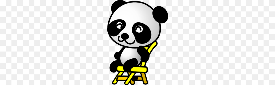 Sitting Panda Bear Clip Art For Web, Stencil Png Image