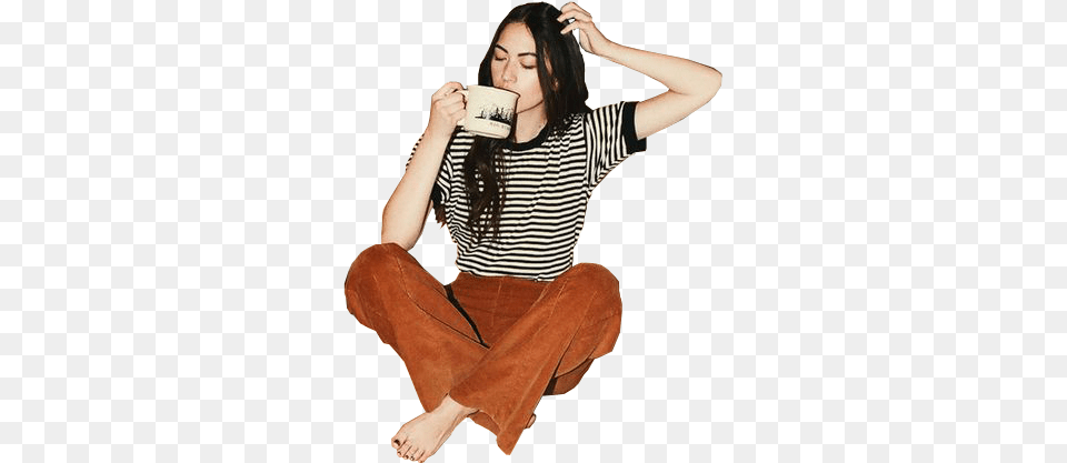 Sitting People Cut Out, Cup, Face, Head, Person Png Image