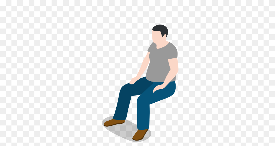 Sitting Person Fat Icon Free Of City Basic, Adult, Pants, Man, Male Png