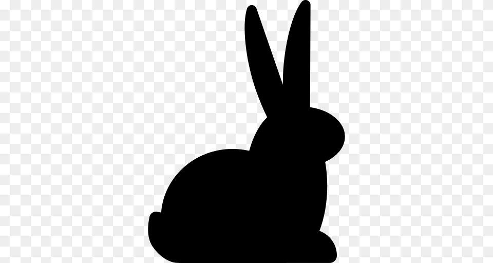 Sitting Rabbit Icon, Gray Png Image