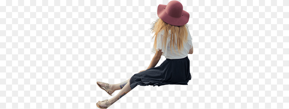 Sitting Woman, Clothing, Hat, Sun Hat, Adult Png