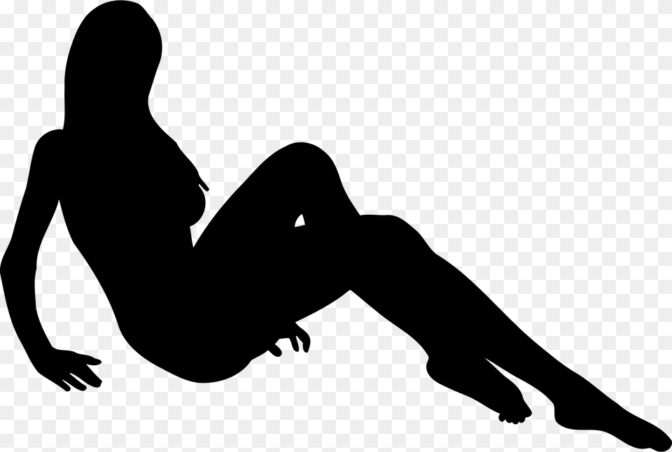 Sitting Woman Silhouette Vector Clipart, Lighting Free Transparent Png