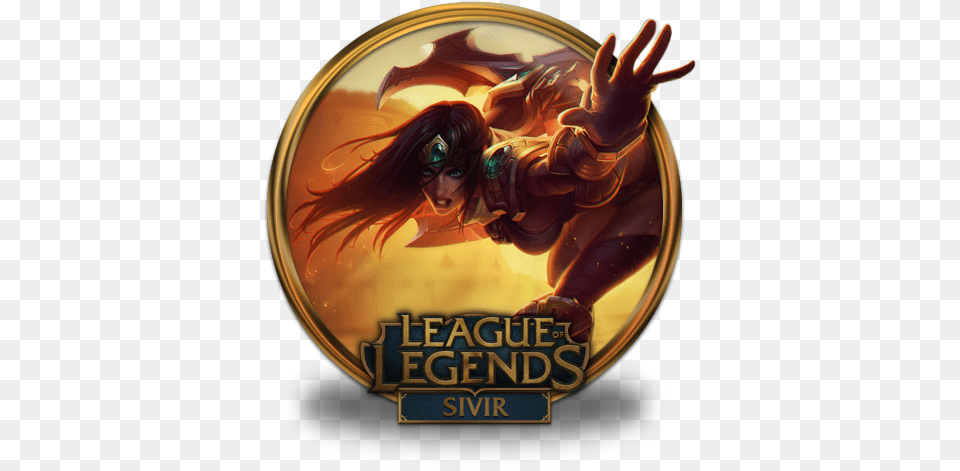 Sivir Visual Upgrade Icon League Of Legends Gold Border Sivir Old Splash Art, Adult, Female, Person, Woman Free Png Download