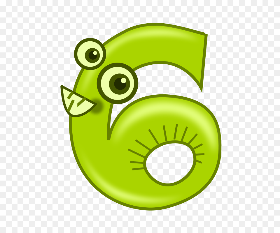 Six, Green, Number, Symbol, Text Free Png