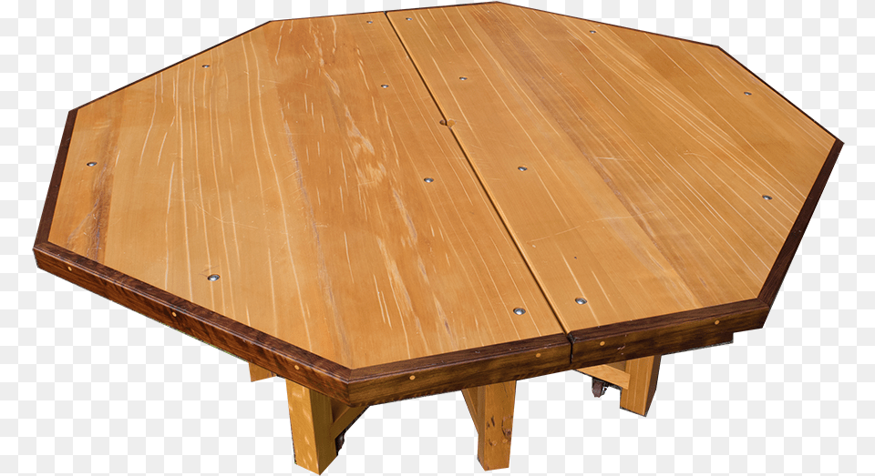 Six Chairs Included Octagon Redwood Port Orford Coffee Table, Coffee Table, Dining Table, Furniture, Tabletop Free Png