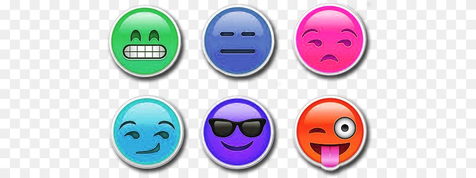 Six Colorful Emojis Circle, Purple, Logo, Badge, Symbol Free Png Download