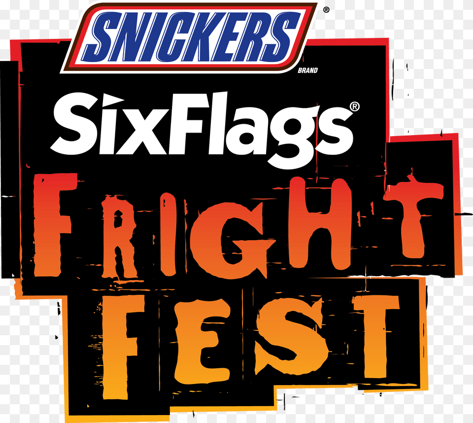 Six Flags Fright Fest, Advertisement, Poster, Text, Adult Free Png