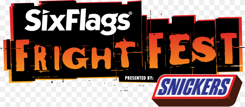 Six Flags Fright Fest Six Flags, Text, Face, Head, Person Png Image