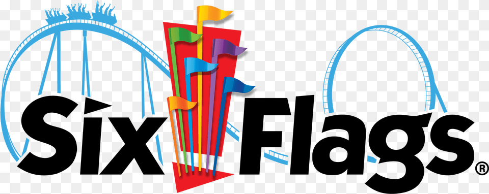 Six Flags Logo Six Flags Advertisement, Fun, Amusement Park, Roller Coaster Free Png