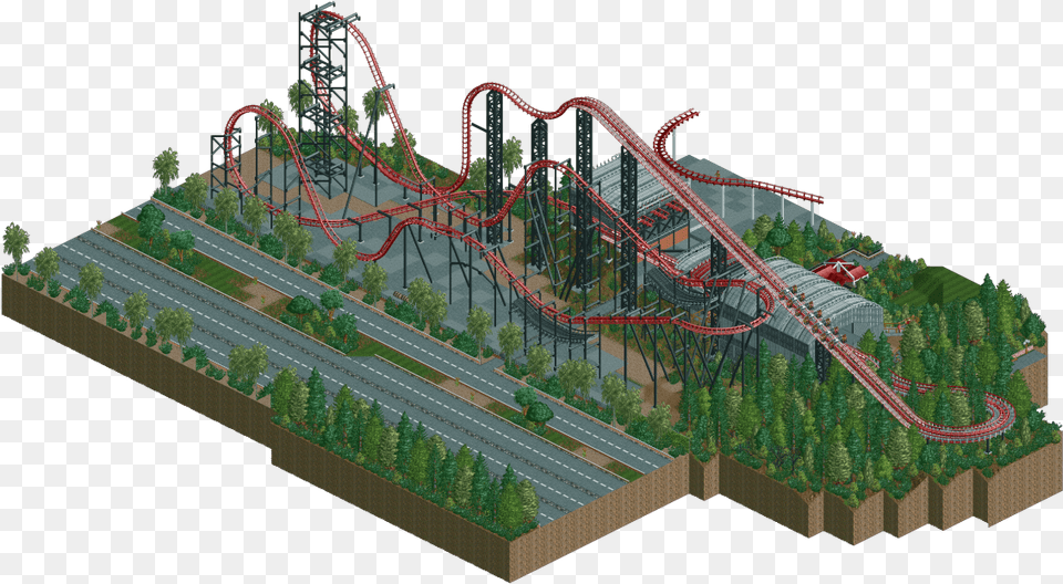 Six Flags Magic Mountain, Amusement Park, Fun, Roller Coaster, Bridge Free Png