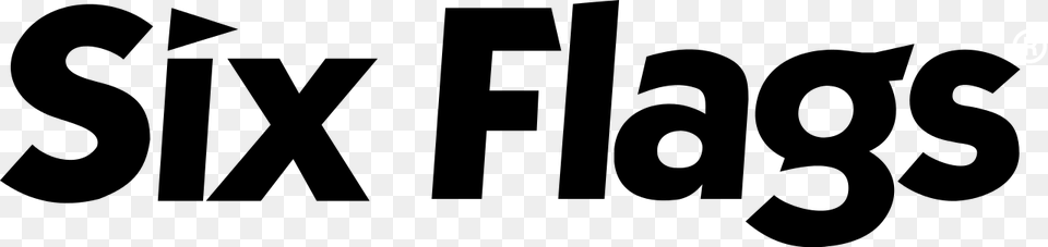 Six Flags Wordmark Bw Six Flags Logo Png