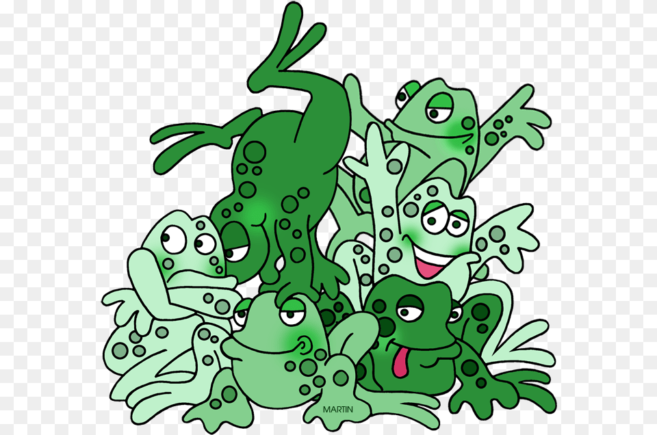 Six Frogs Clip Art, Green, Amphibian, Animal, Frog Free Png Download