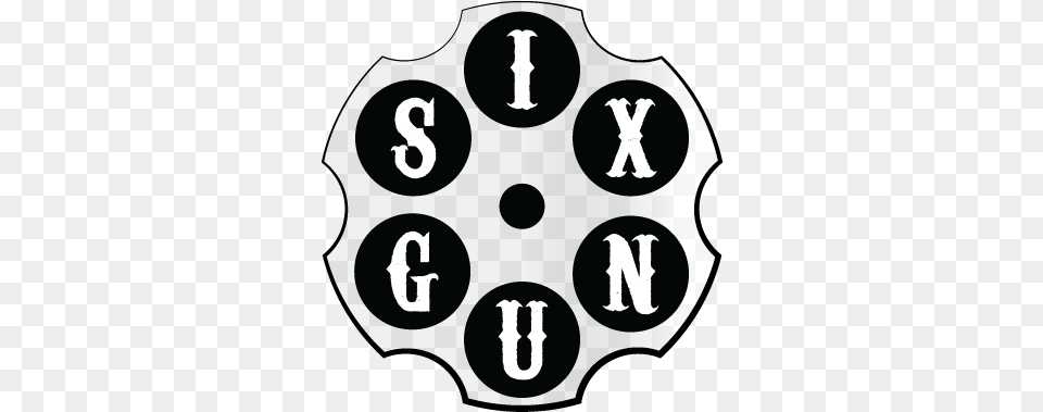 Six Gun Cards Undesign Revolver Cylinder Clip Art, Text, Symbol, Number Free Png