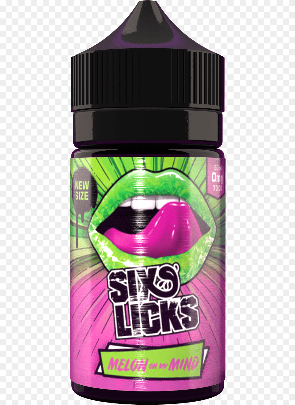 Six Licks 50ml Melon On My Mind Six Licks Bite The Bullet, Purple, Bottle, Alcohol, Beer Free Png Download